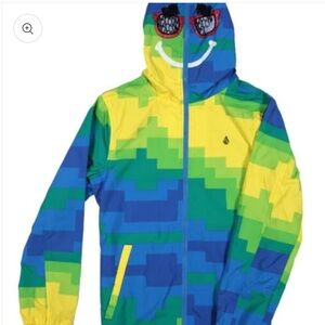 Volcom Sunrisa Windbreaker Hoodie Jacket Boys Kids Size Small 8/10